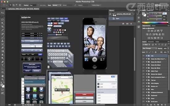 iPhone5û(GUI) PSDֲļ