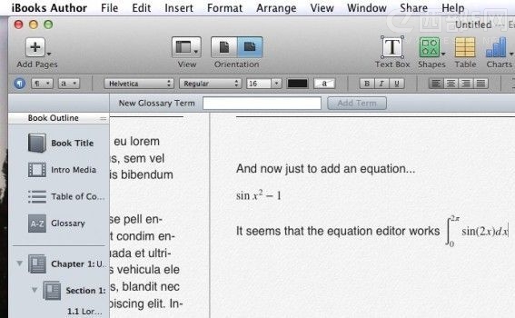 iBooks Authorʼ֧ LaTeX/MathML