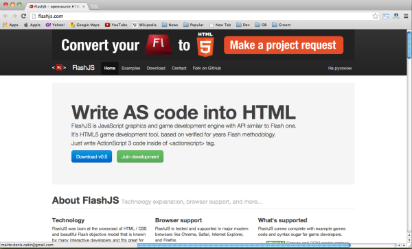 Best HTML5 and javascript game engine Library - flashjs