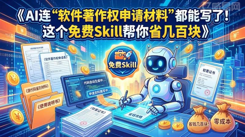AI连"软件著作权申请材料"都能写了!这个免费Skill帮你省几百块