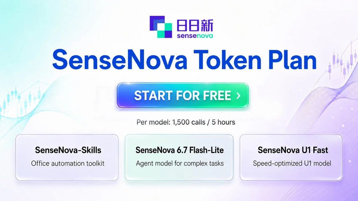 商汤日日新Token套餐上线——限时免费试用!